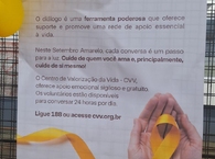 Foto da Notícia - Setembro Amarelo